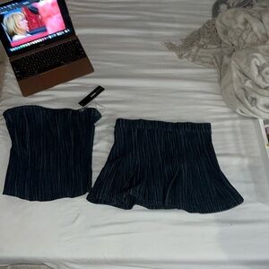 Denim skirt set